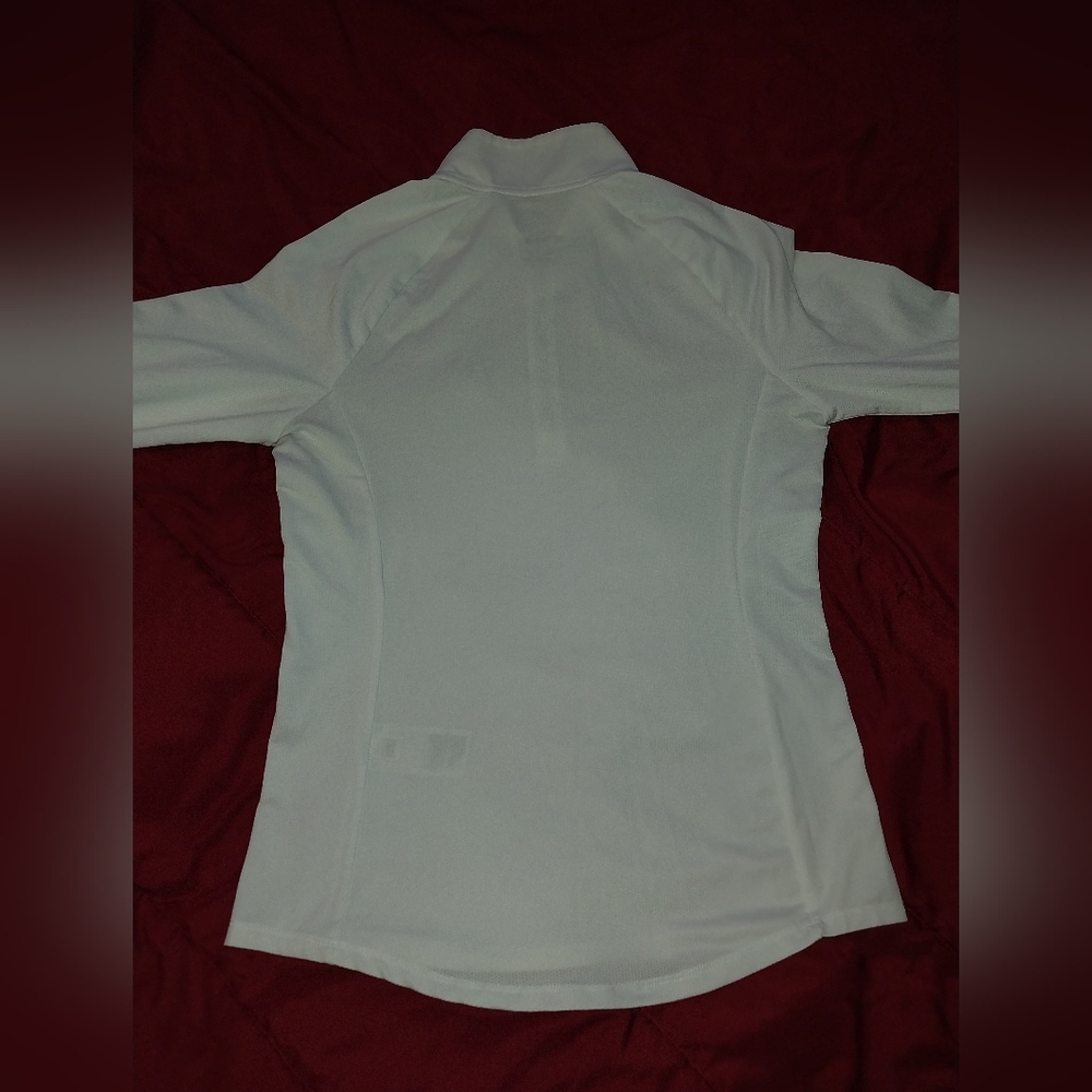 Reebok Gray and Adidas White Quarter-Zip Pullover sz S - Picture 5 of 14